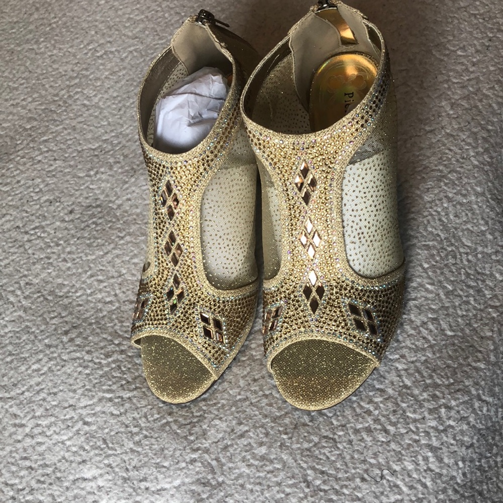 Gold Bedazzled Heels